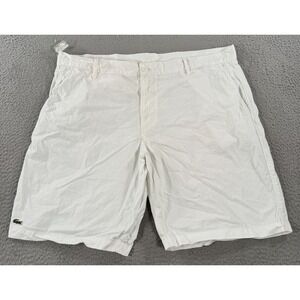 Lacoste Shorts Men's 40 White Chino Golf Preppy Casual Summer Crocodile Logo